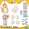 12 Pack Wind Chime Kit for Kids, for Girls Boys Home School Activity Party Supplies(Cute Cat)